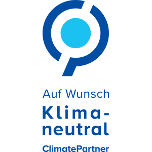 Logo ClimatePartner - Auf Wunsch klimaneutral